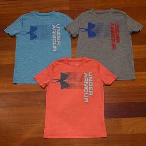 Under Armour Boys 3-pack Loose Hear Gear Shirts Size M